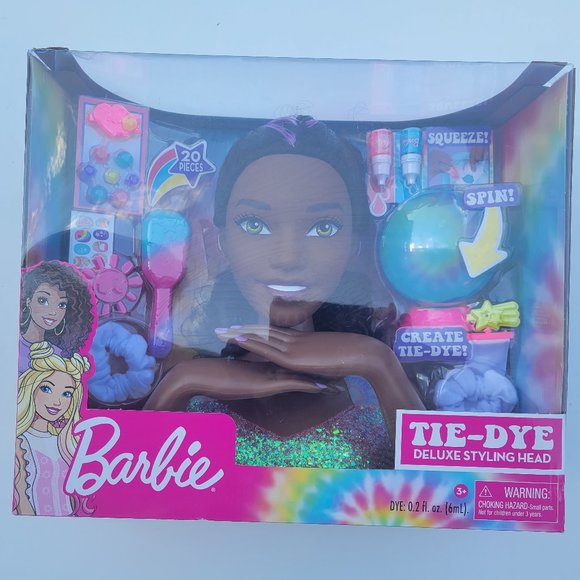 Barbie Toys Barbie Deluxe Glitter And Go Styling Head Black